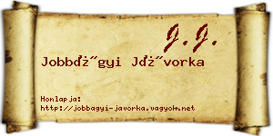 Jobbágyi Jávorka névjegykártya